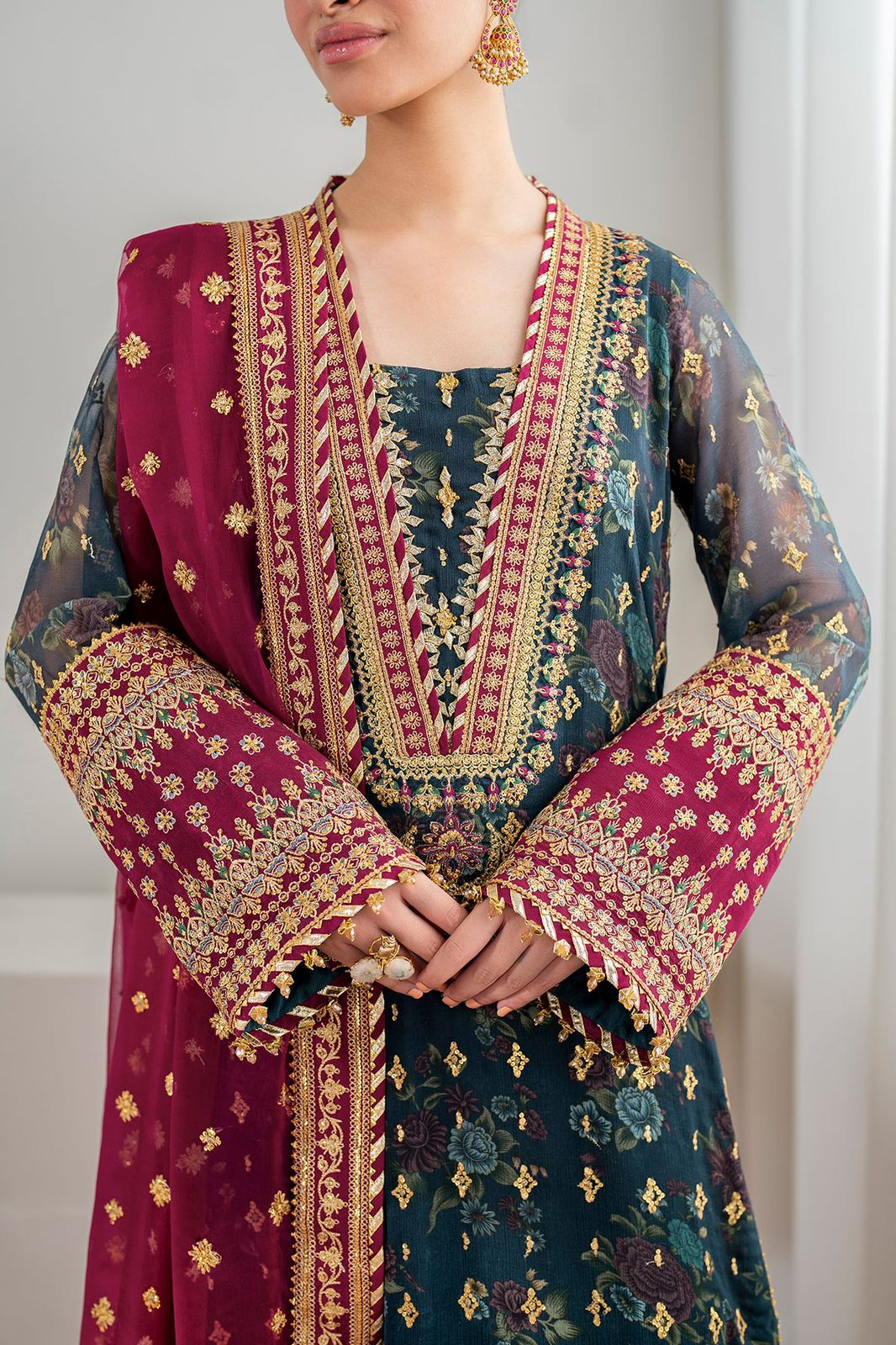 Baroque MF-26052 Premium Chiffon With Digital Chiffon Dupatta Unstitched 3 Piece 2026