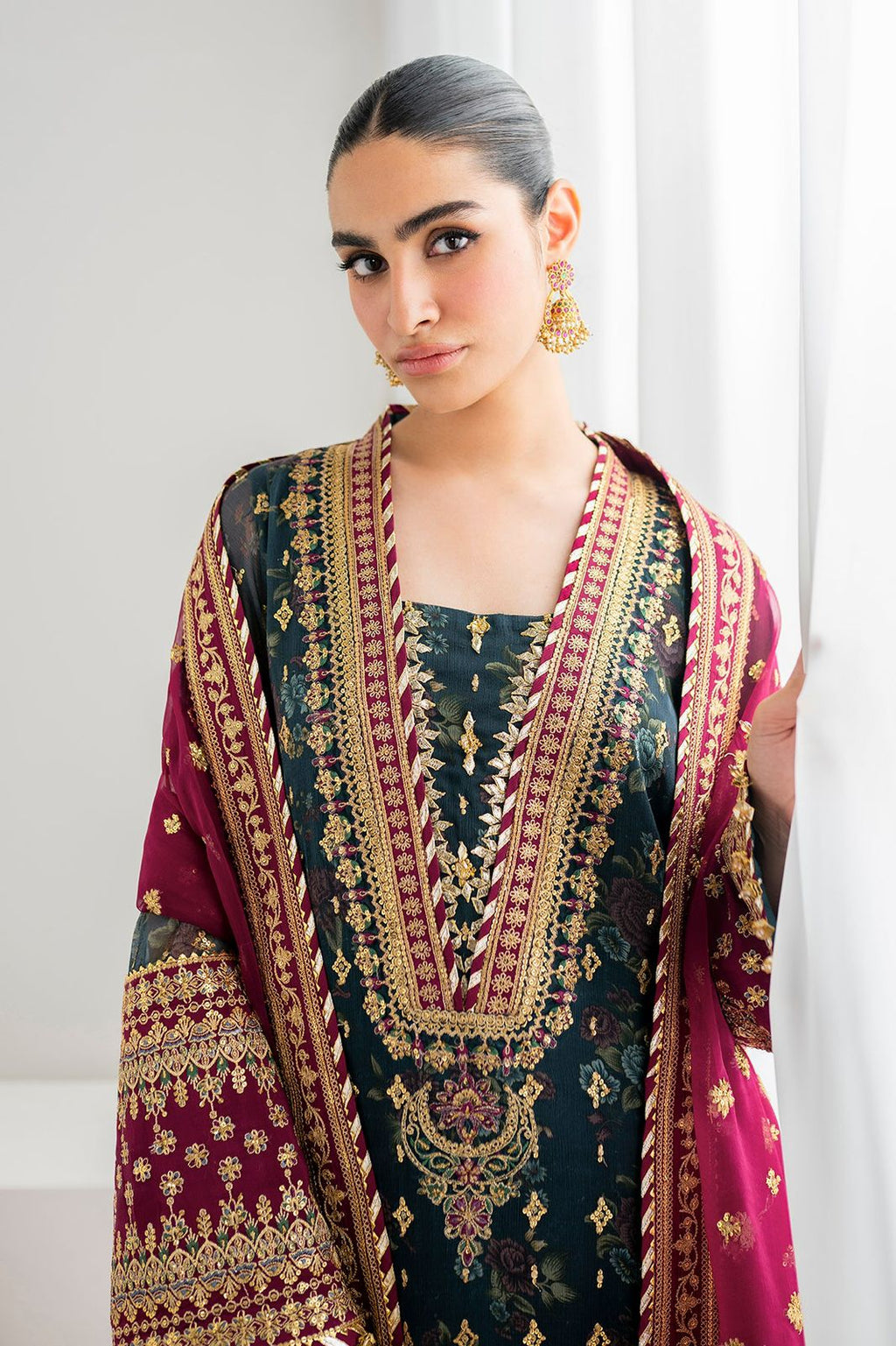 Baroque MF-26052 Premium Chiffon With Digital Chiffon Dupatta Unstitched 3 Piece 2026