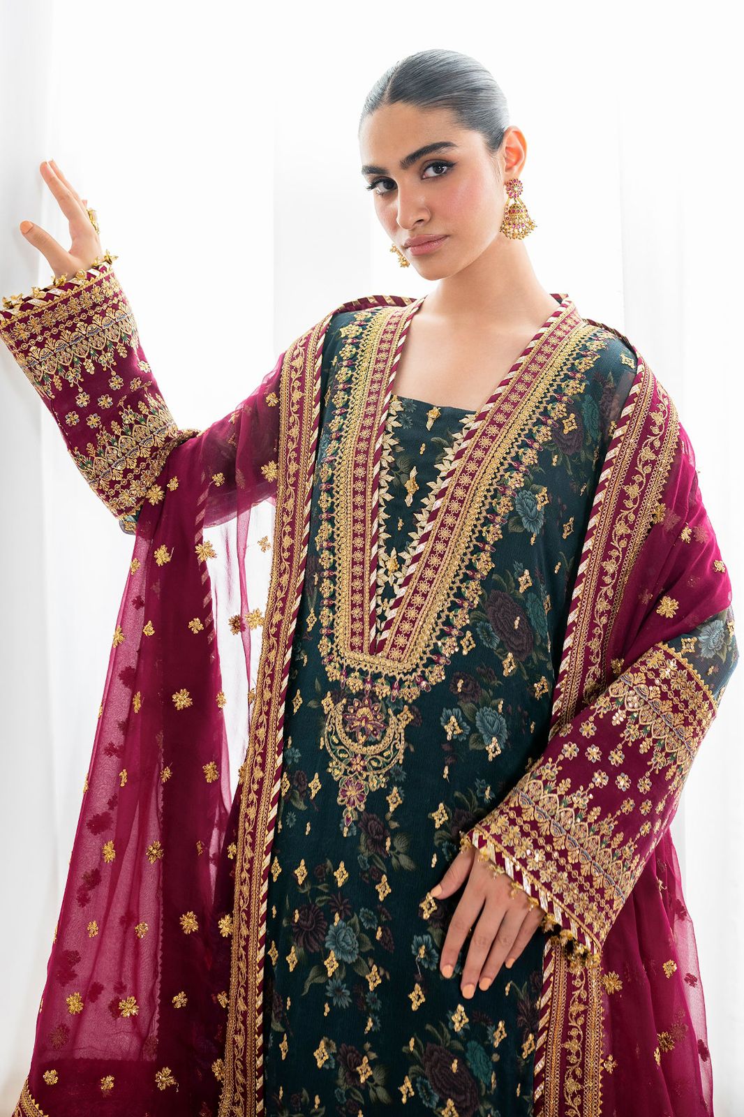 Baroque MF-26052 Premium Chiffon With Digital Chiffon Dupatta Unstitched 3 Piece 2026