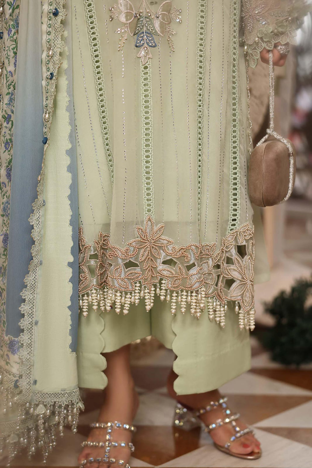 Maria B MF-MB-105 Premium Chiffon With Emb Digital Chiffon Dupatta Unstitched 3 Piece 2026