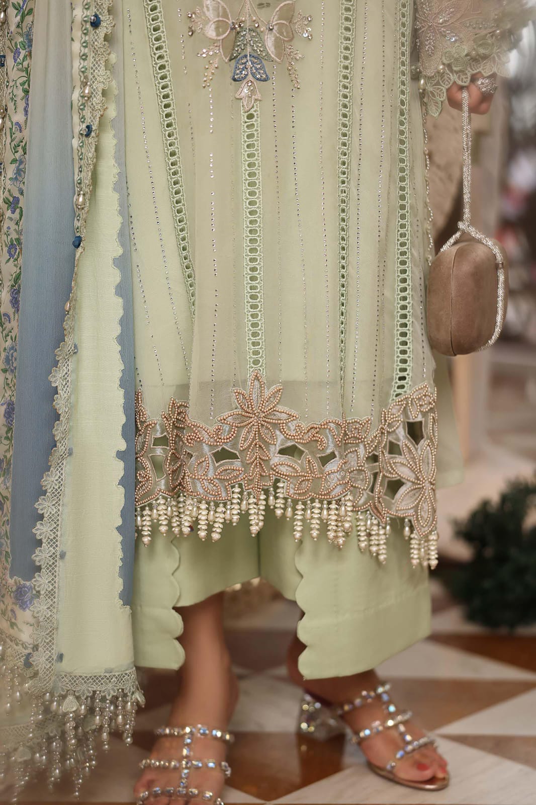 Maria B MF-MB-105 Premium Chiffon With Emb Digital Chiffon Dupatta Unstitched 3 Piece 2026