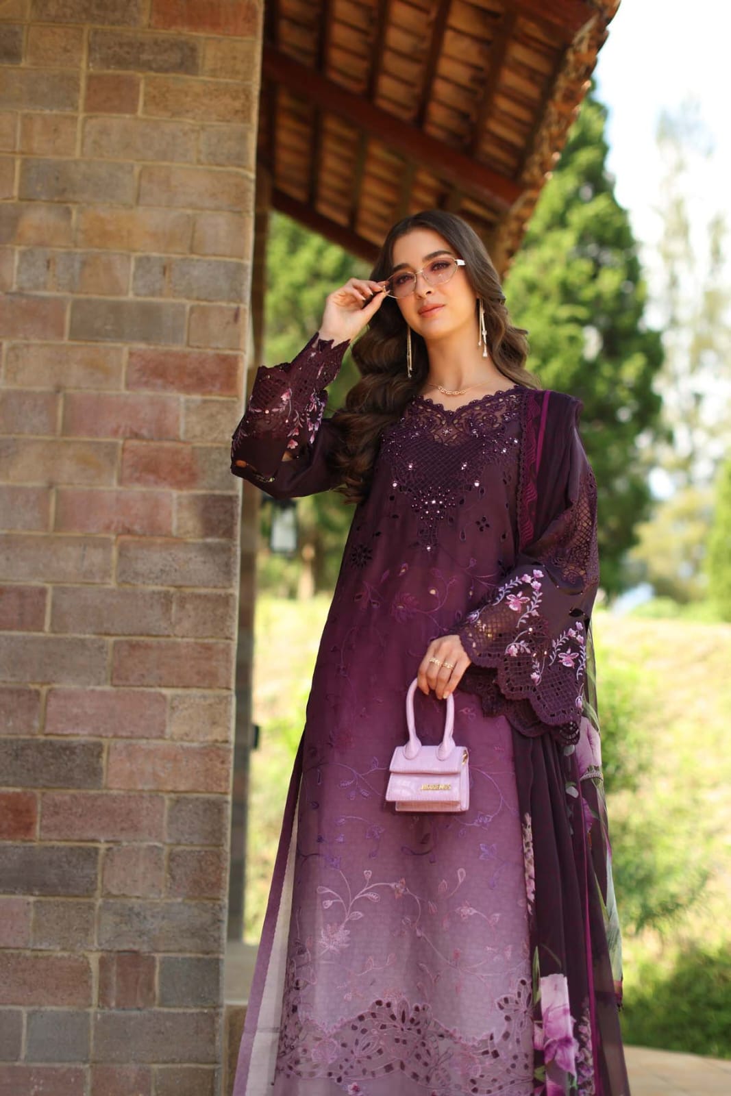 Noor By Saadia MF-26053 Premium Printed Lawn With Emb Chiffon Dupatta Unstitched 3 Piece 2026
