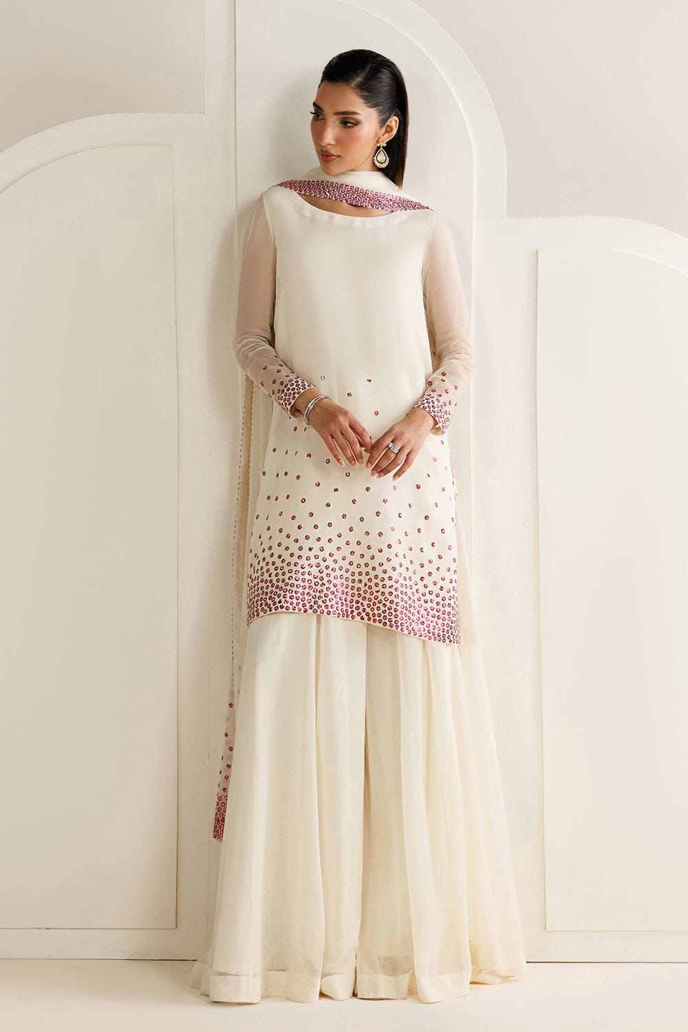 Jazmin MF-JZ Premium Chiffon Unstitched 3 Piece Suit With Emb Chiffon Dupatta 2026