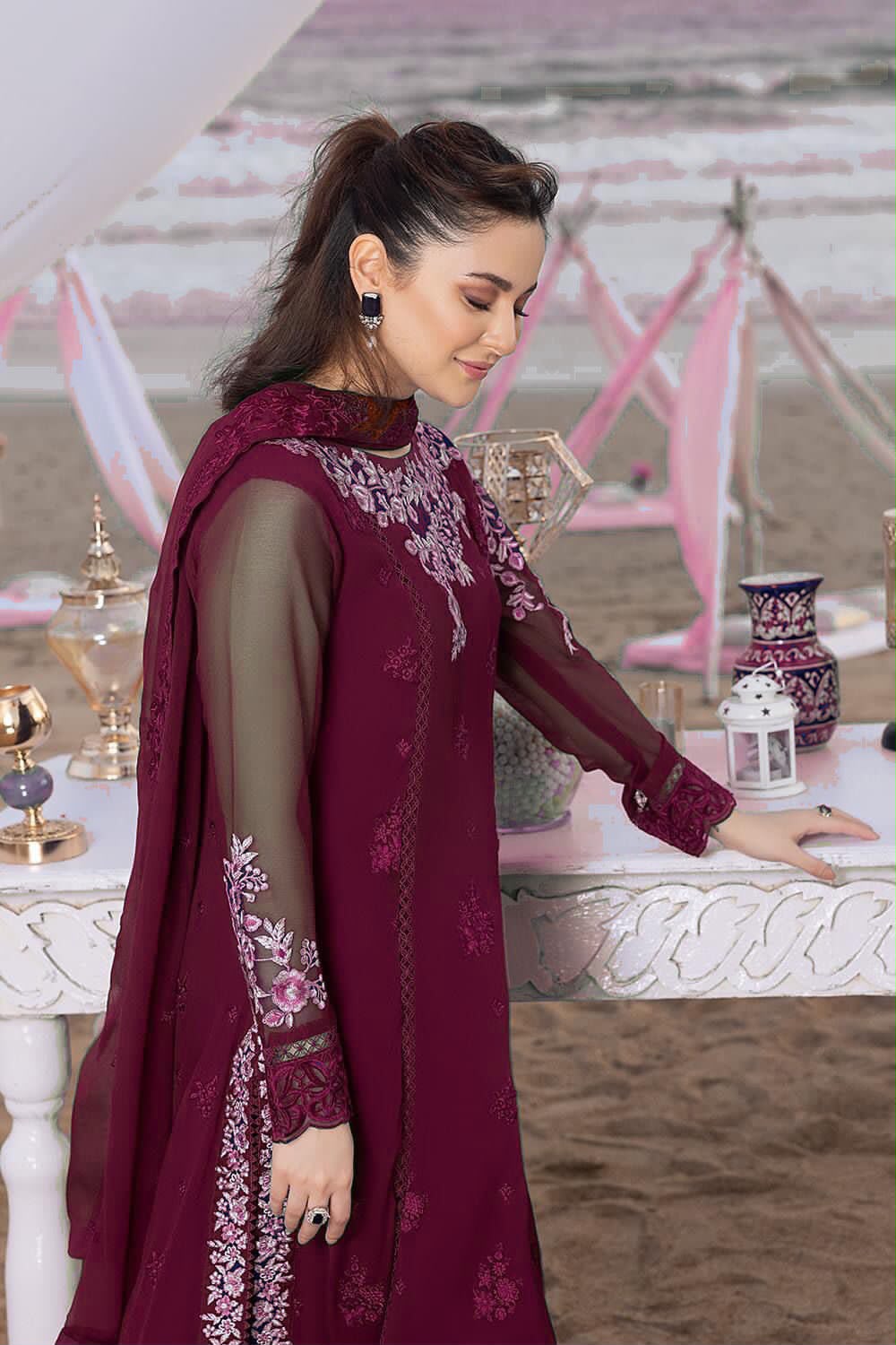 Azure MF-26055 Premium Chiffon With Emb Chiffon Dupatta Unstitched 3 Piece 2026