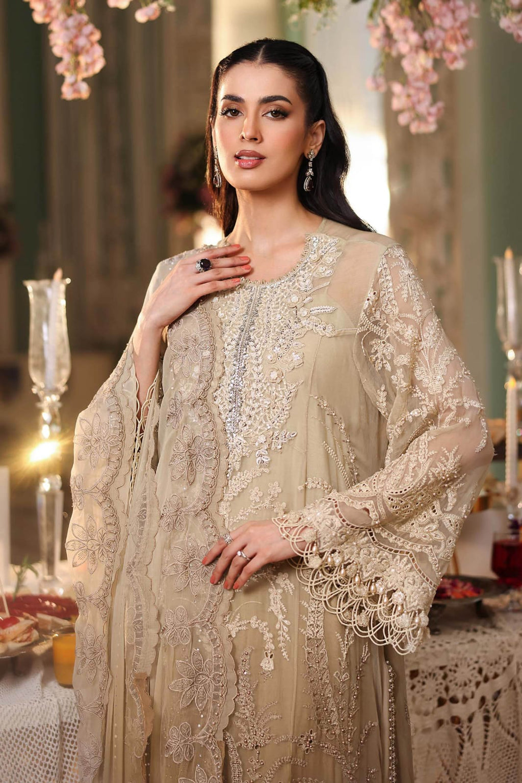 Maria B MF-MB-103 Premium Chiffon With Emb Chiffon Dupatta Unstitched 3 Piece 2026