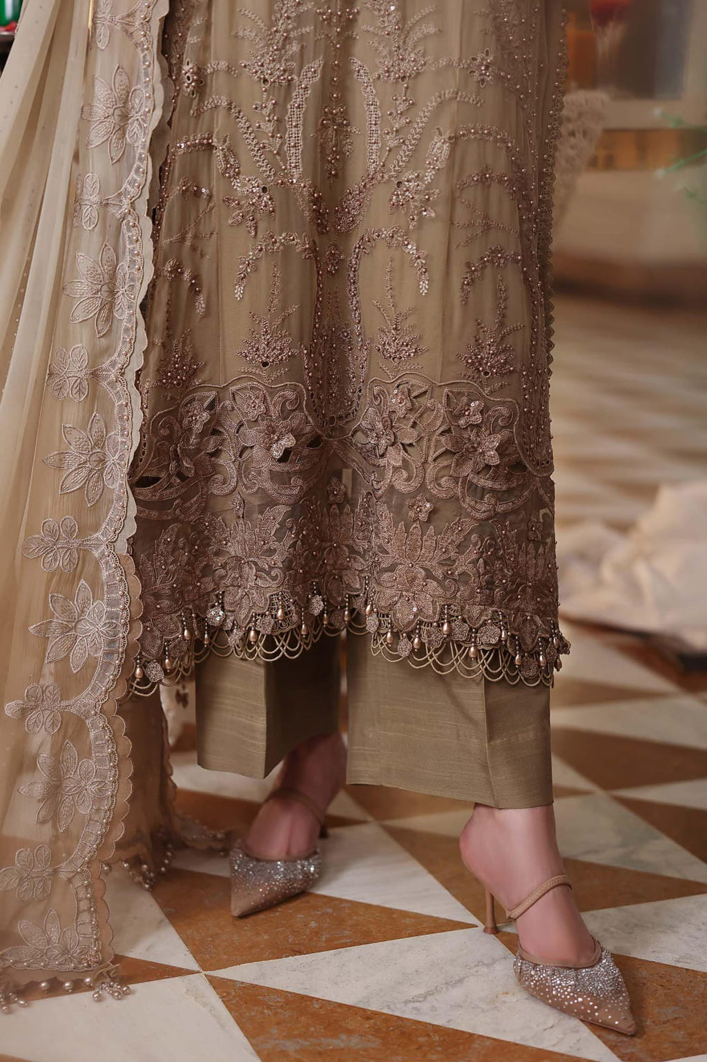 Maria B MF-MB-103 Premium Chiffon With Emb Chiffon Dupatta Unstitched 3 Piece 2026