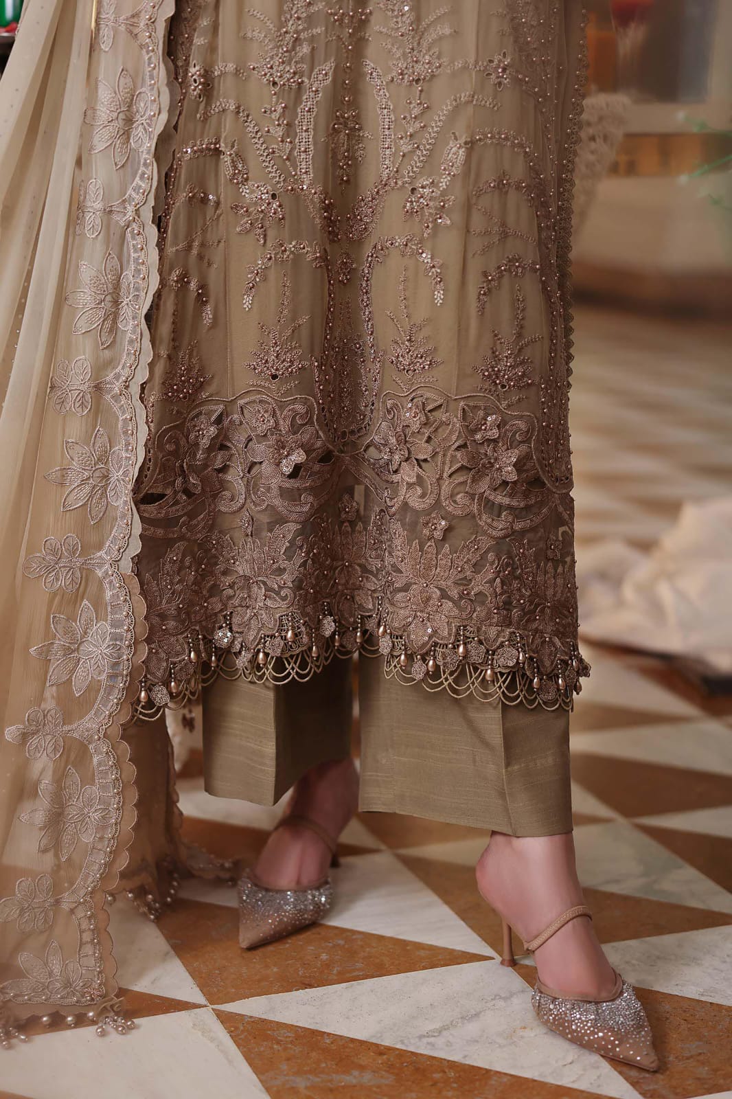 Maria B MF-MB-103 Premium Chiffon With Emb Chiffon Dupatta Unstitched 3 Piece 2026