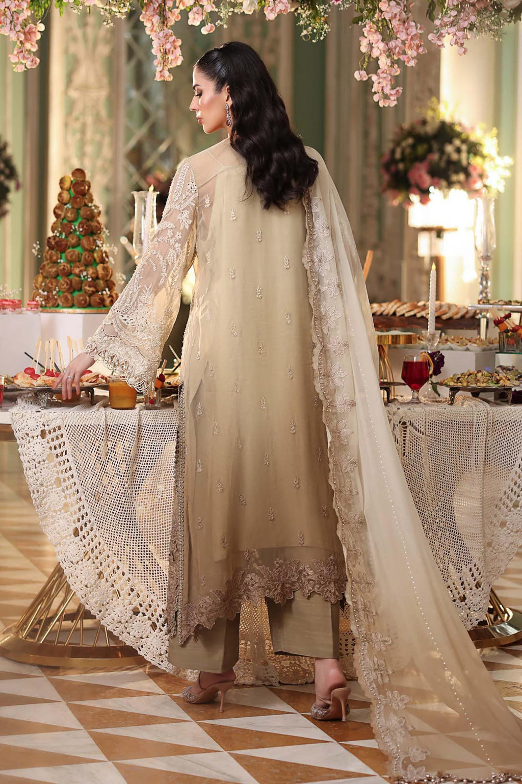 Maria B MF-MB-103 Premium Chiffon With Emb Chiffon Dupatta Unstitched 3 Piece 2026