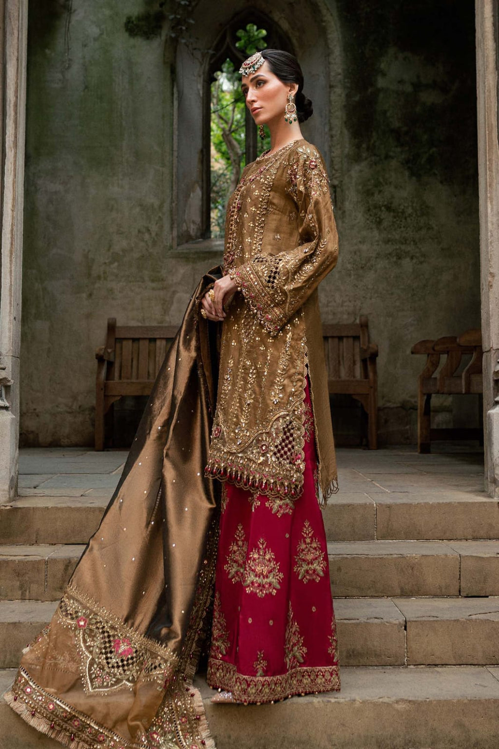 Maria B MF-MB-WF-09 Premium Raw Silk With Emb Organza Dupatta Unstitched 3 Piece 2025
