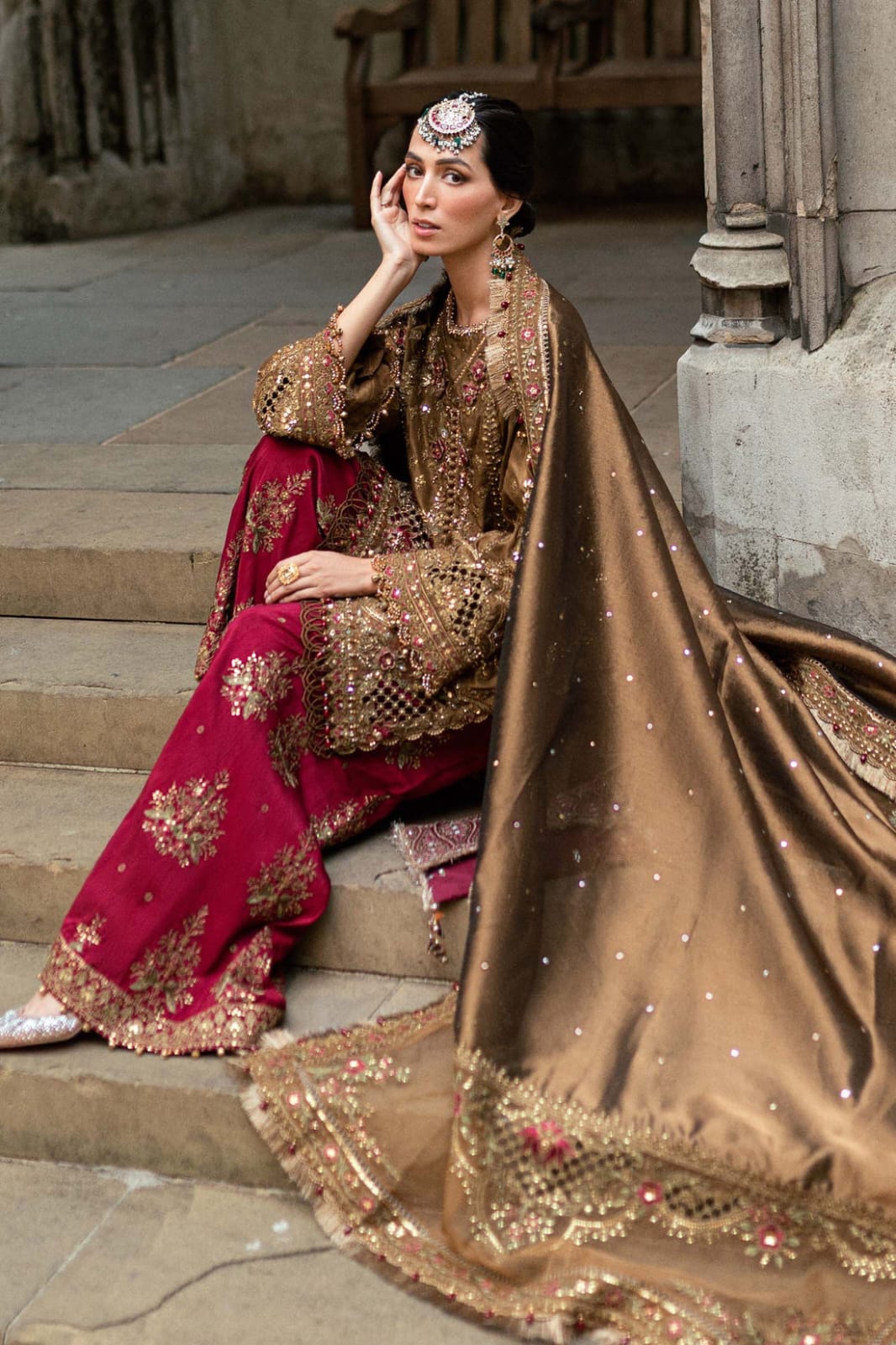 Maria B MF-MB-WF-09 Premium Raw Silk With Emb Organza Dupatta Unstitched 3 Piece 2025