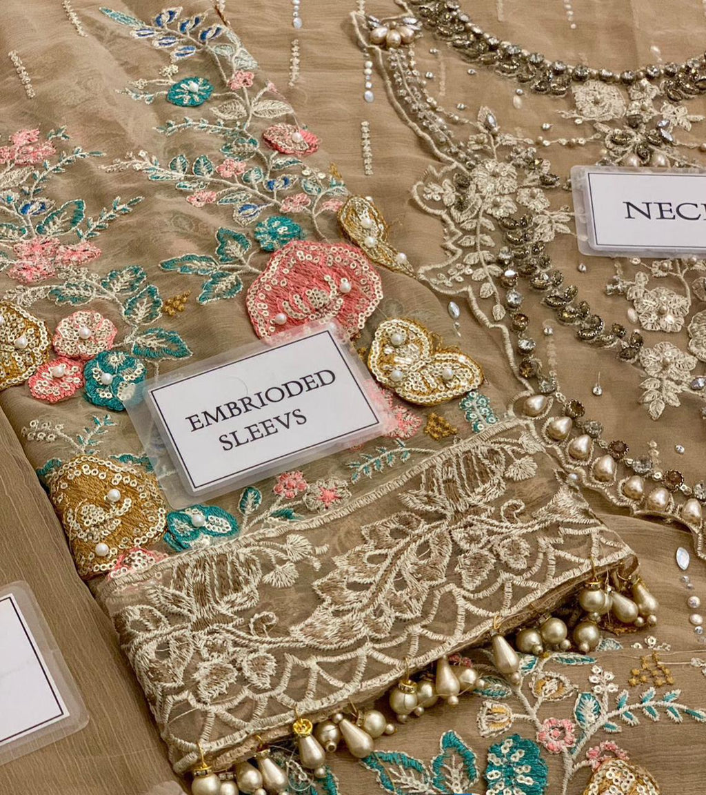 Maria B MF-MB-107 Premium Chiffon With Emb Chiffon Dupatta Unstitched 3 Piece 2026