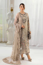 Maria B MF-MB-107 Premium Chiffon Unstitched 3 Piece Suit With Emb Chiffon Dupatta 2026