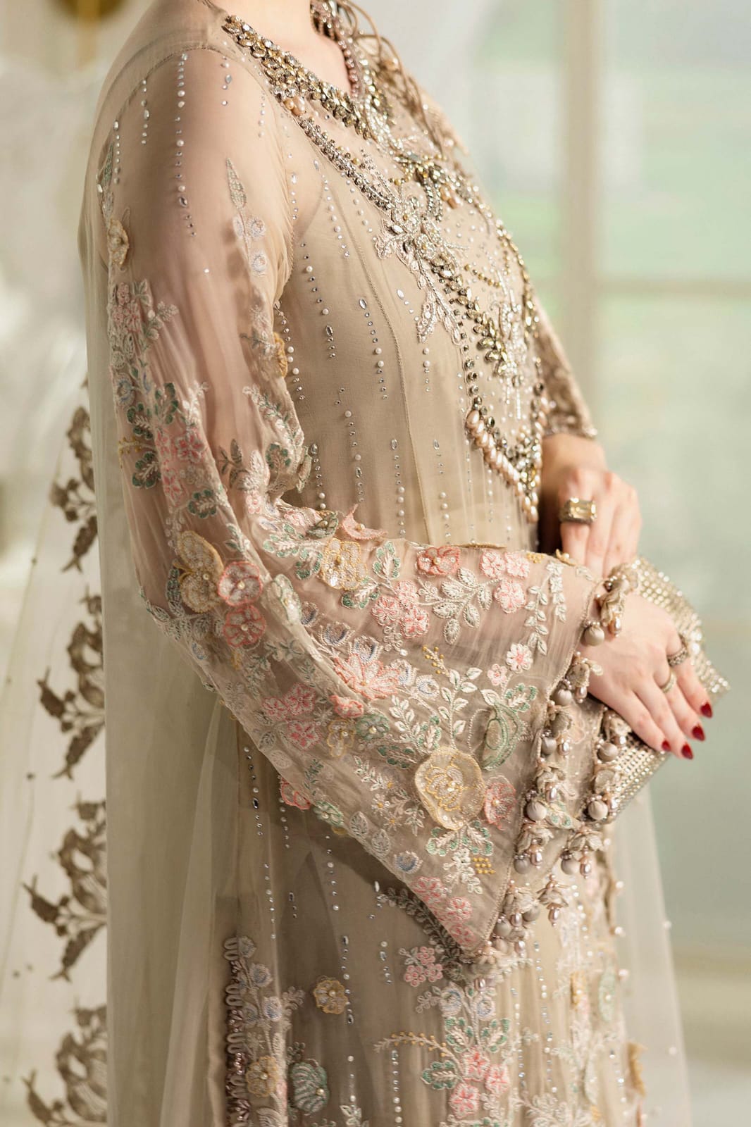 Maria B MF-MB-107 Premium Chiffon With Emb Chiffon Dupatta Unstitched 3 Piece 2026