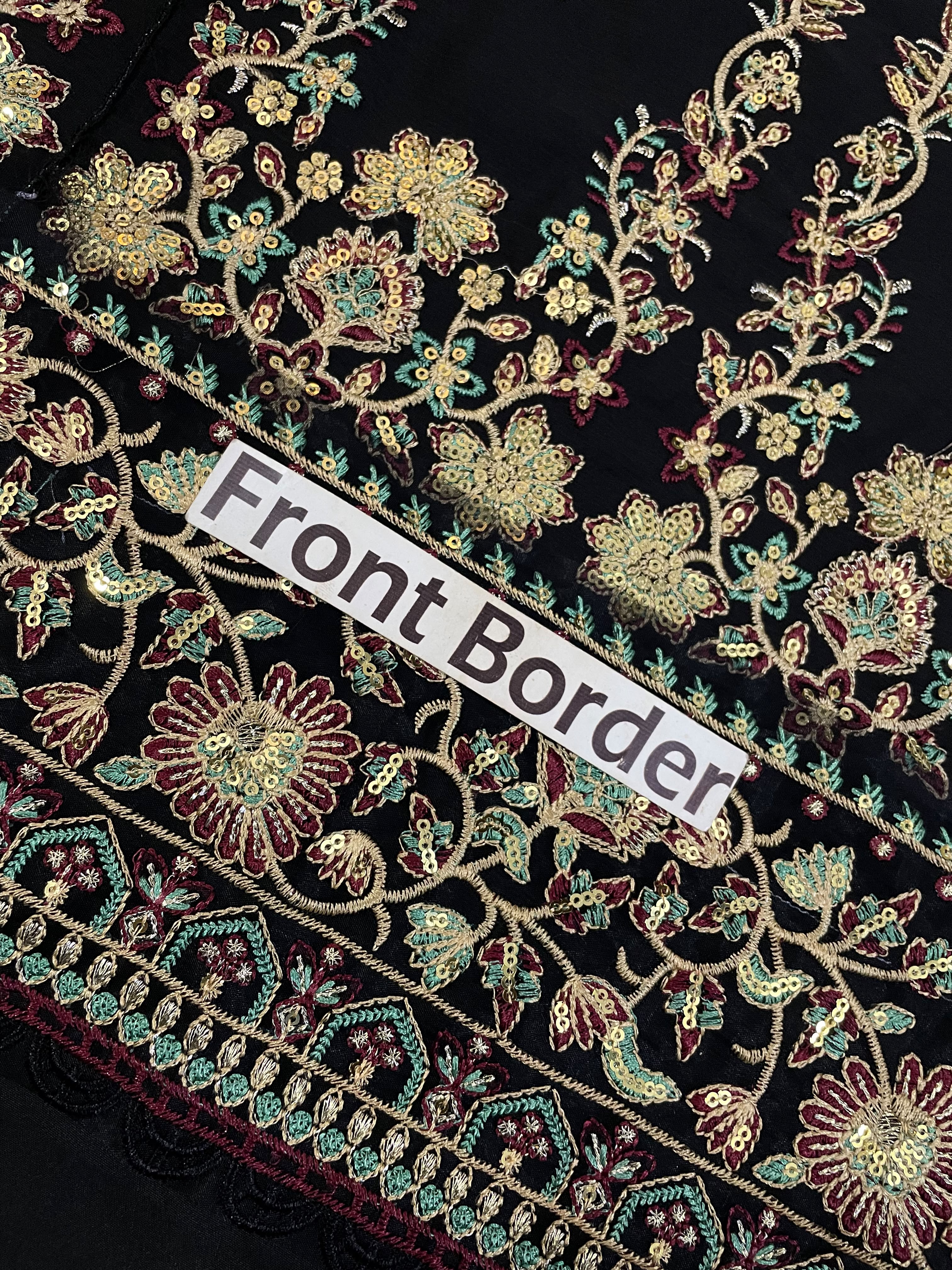 A.J  MF-031 Premium Chiffon Emb 3 Piece Unstitched Suit With Chiffon Dupatta 2026