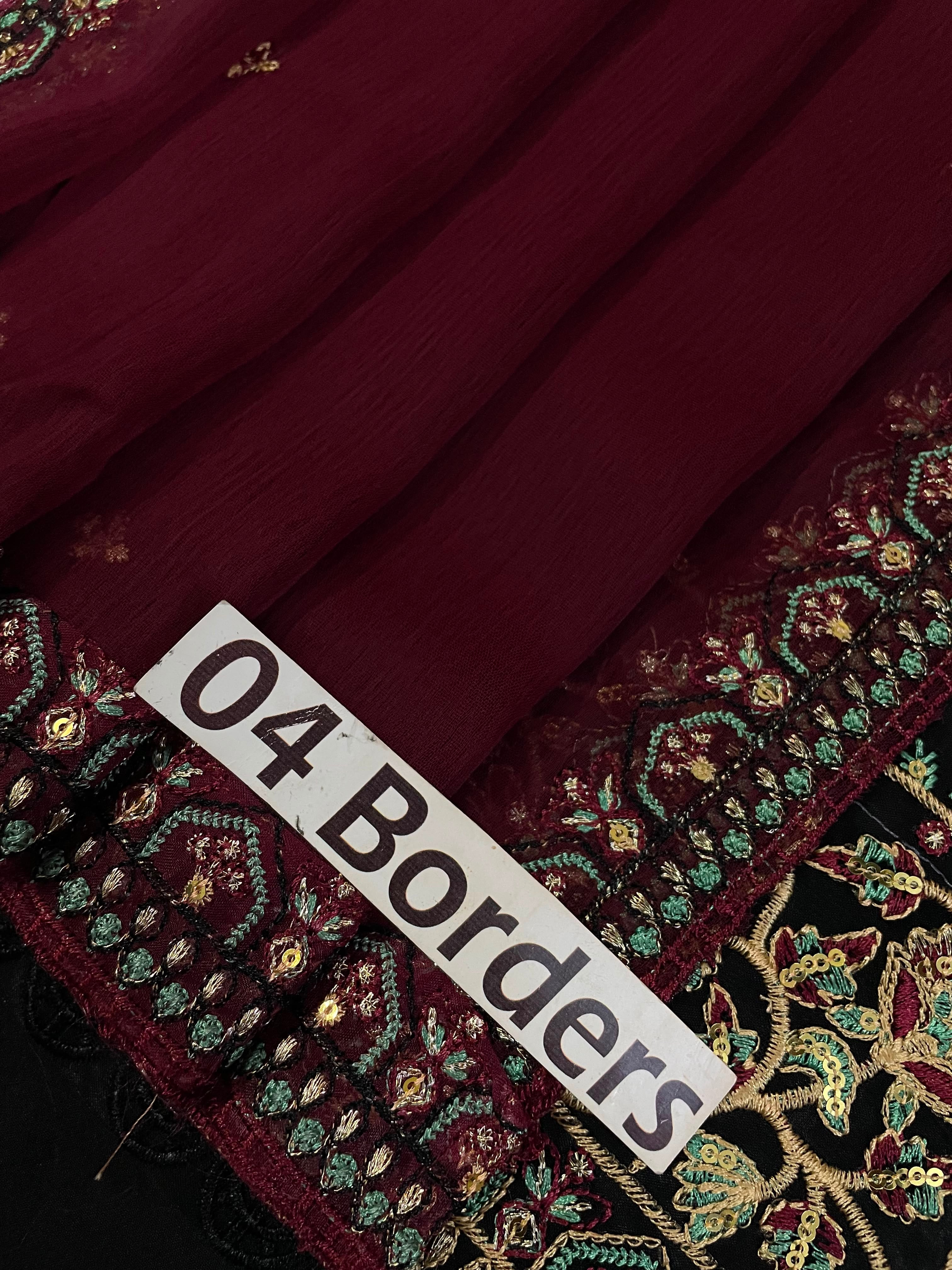 A.J  MF-031 Premium Chiffon Emb 3 Piece Unstitched Suit With Chiffon Dupatta 2026