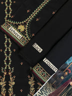 A.J  MF-031 Premium Chiffon Emb 3 Piece Unstitched Suit With Chiffon Dupatta 2026
