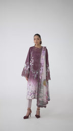 Maria B MF-1091 Premium Printed Lawn With Emb Chiffon Dupatta Unstitched 3 Piece 2026