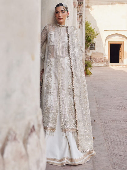 Afrozeh Dastangoi Unstitched Organza Embroidery 3piece Unstitched