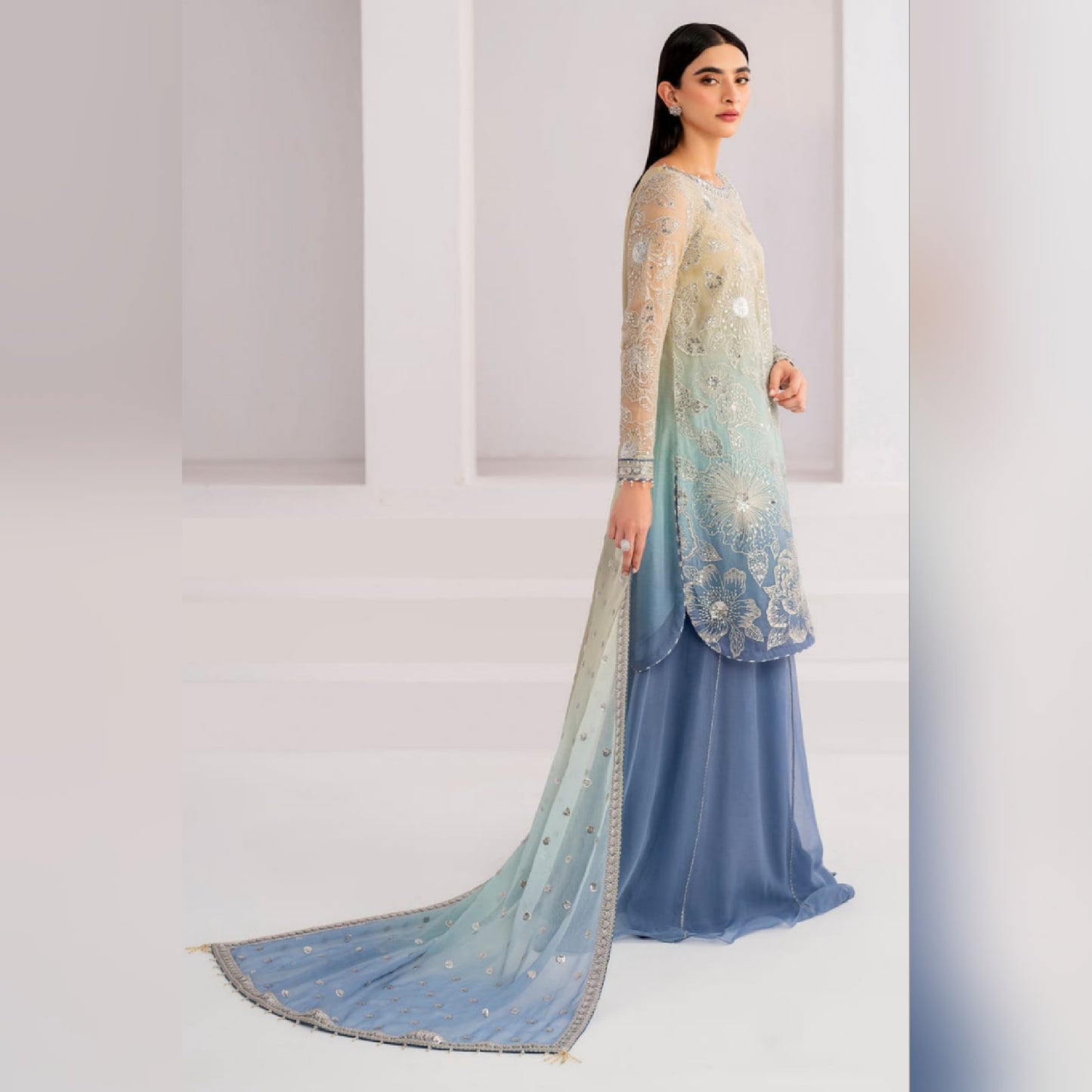 Jazmin Chiffon Embroidery Luxury Dress 4piece Unstitched