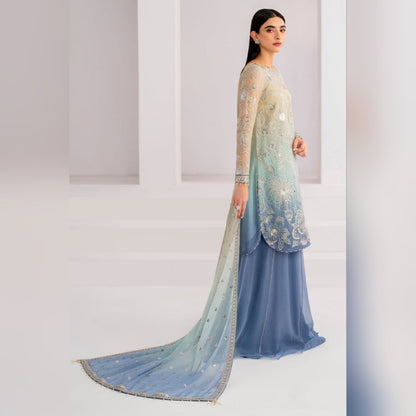 Jazmin Chiffon Embroidery Luxury Dress 4piece Unstitched