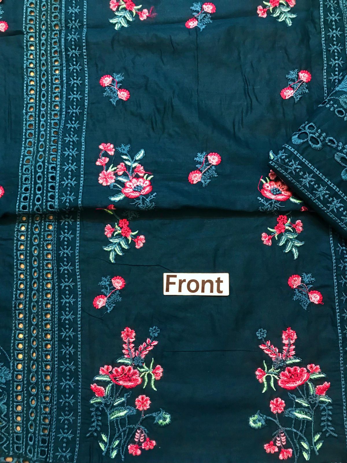 Azure Zinc Green Lawn Embroidery 3 Piece Unstitched