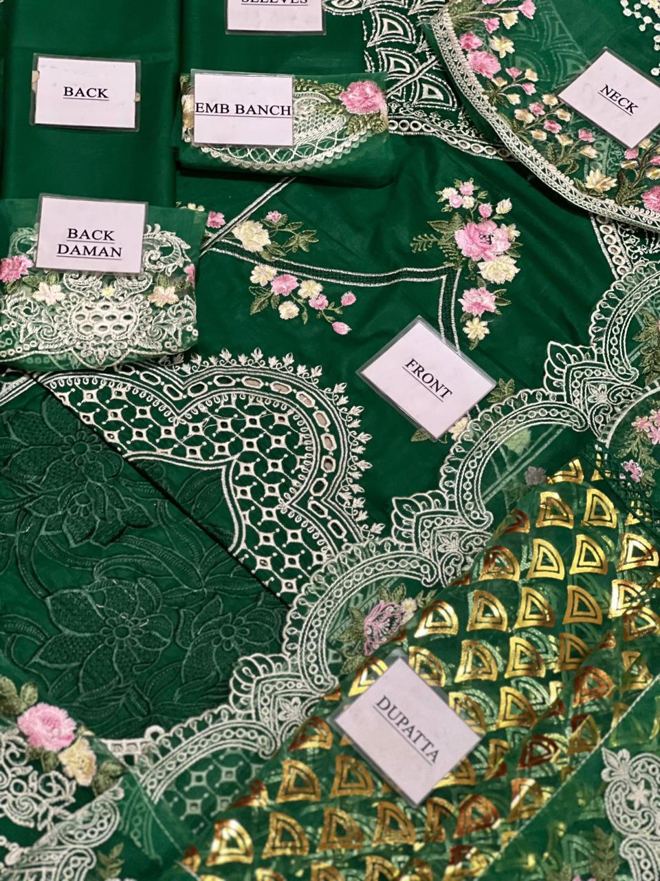 Monaco by parishay Luxury Lawn Embroidery 3Piece Unstitched