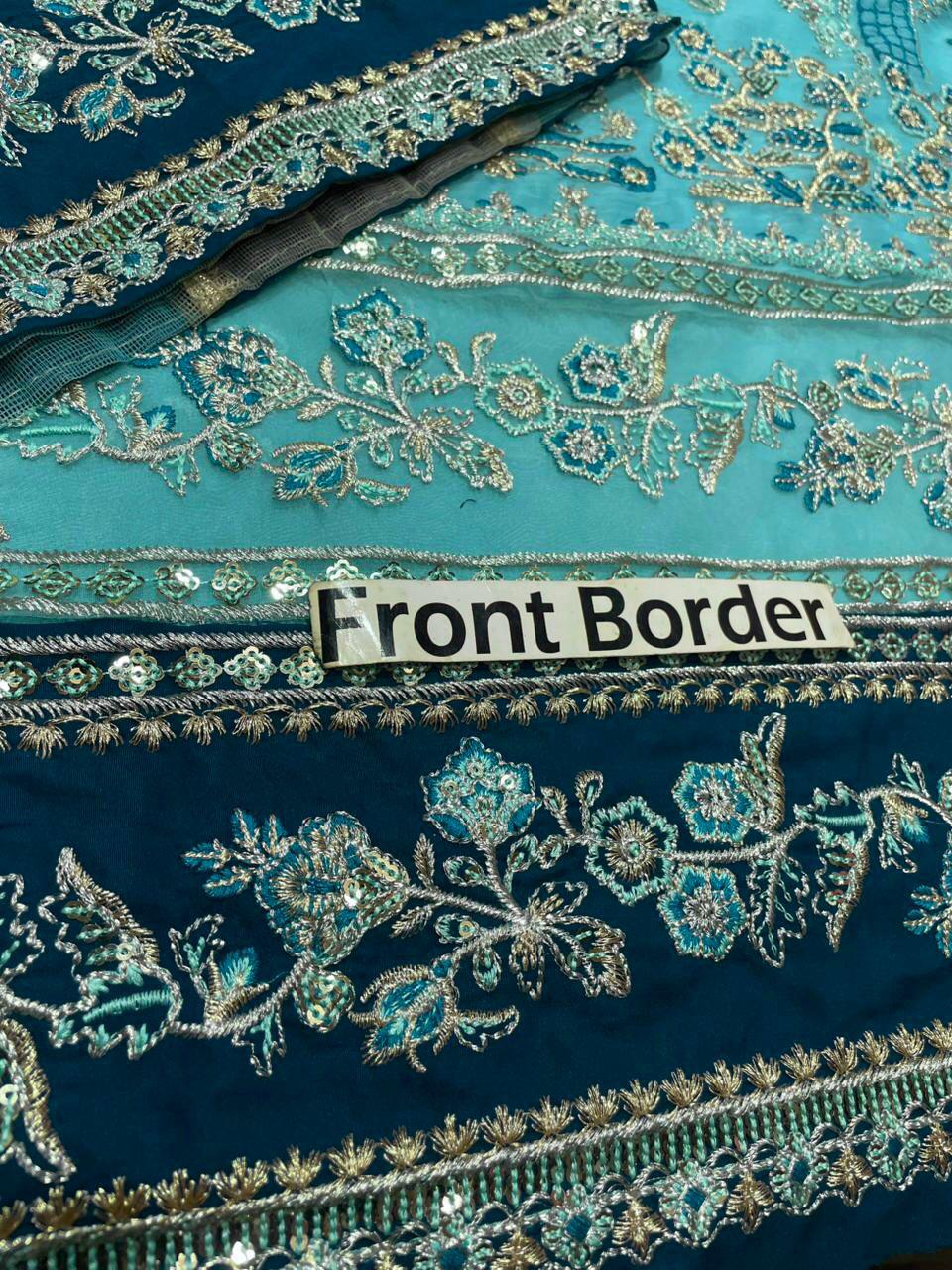 Charizma MF-CZ Embroidered Chiffon With Net Dupatta Unstitched 3 Piece
