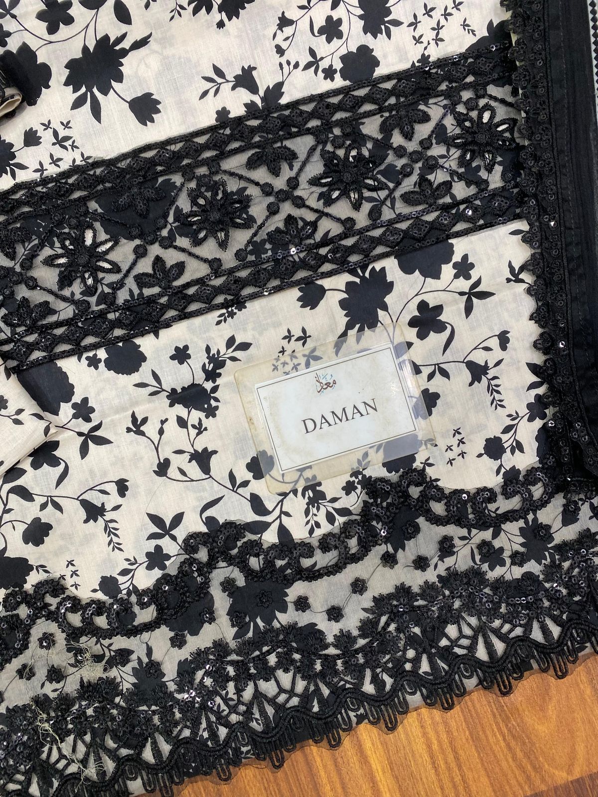 Aneela.s Black Skin Lawn Embroidery Summer Collection 3PIece Unstitched