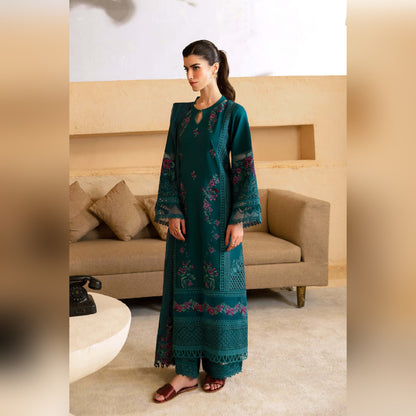 Azure Zinc Green Lawn Embroidery 3 Piece Unstitched