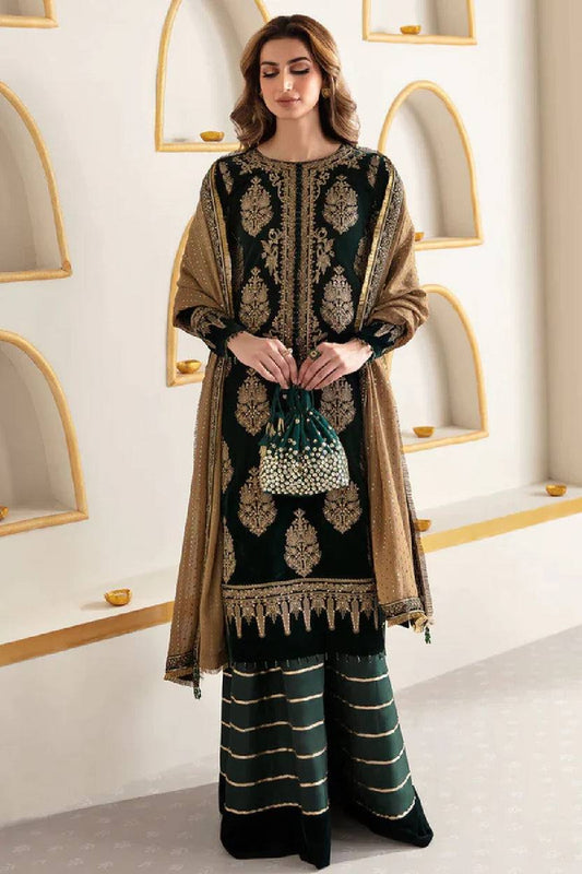 Jazmin Green 9000 Micro Velvet Thread Work Formal Collection