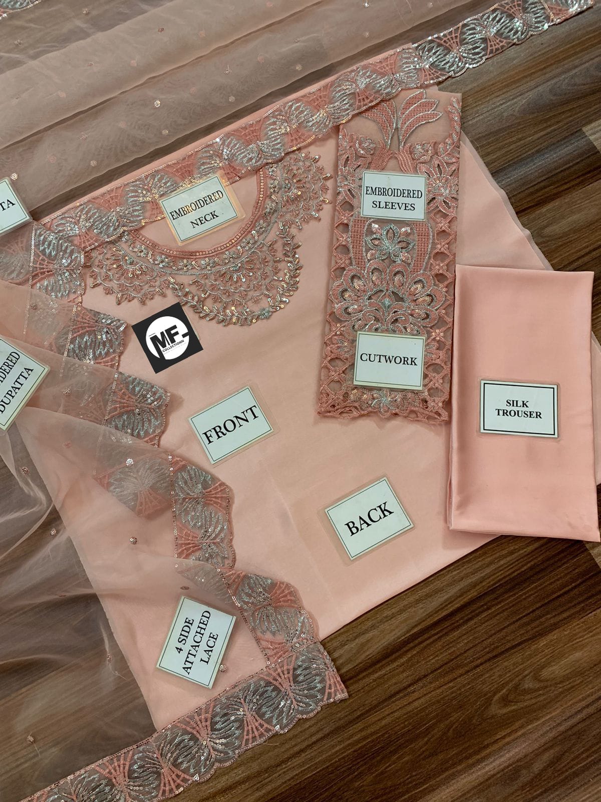 Vaniya Silk Pink Embroidery Pary Wear Collection 3Pece Unstitched