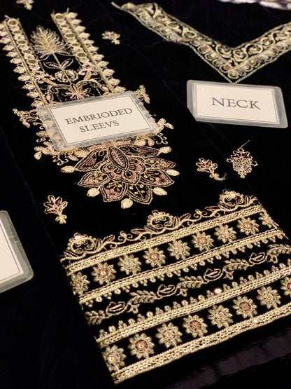 Baroque Dark Purple 9000 Micro Velvet Formal Collection