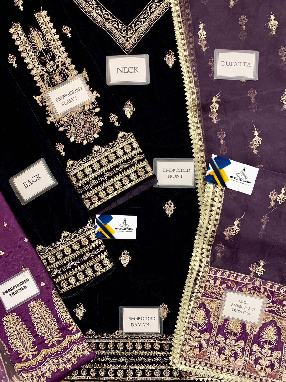 Baroque Dark Purple 9000 Micro Velvet Formal Collection