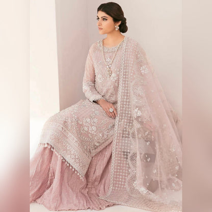 Baroque New Arrival organza Dress Formal Collection 3piece Unstitched