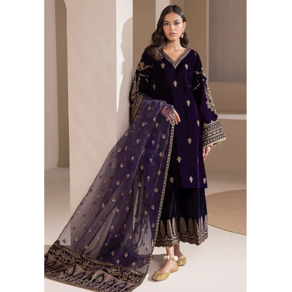Baroque Dark Purple 9000 Micro Velvet Formal Collection