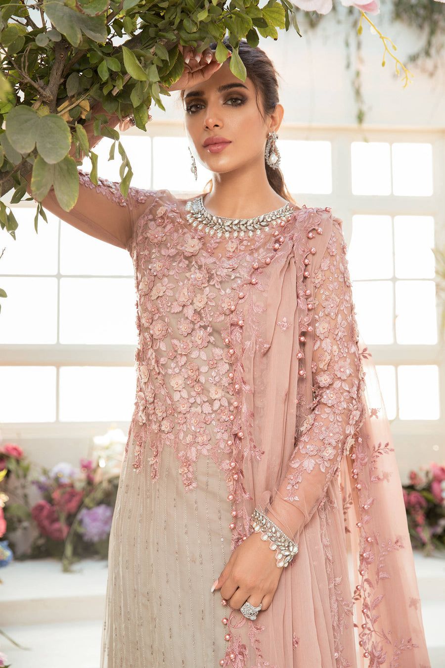 Maria B MF-MB Premium Chiffon With Emb Chiffon Dupatta Unstitched 3 Piece 2026