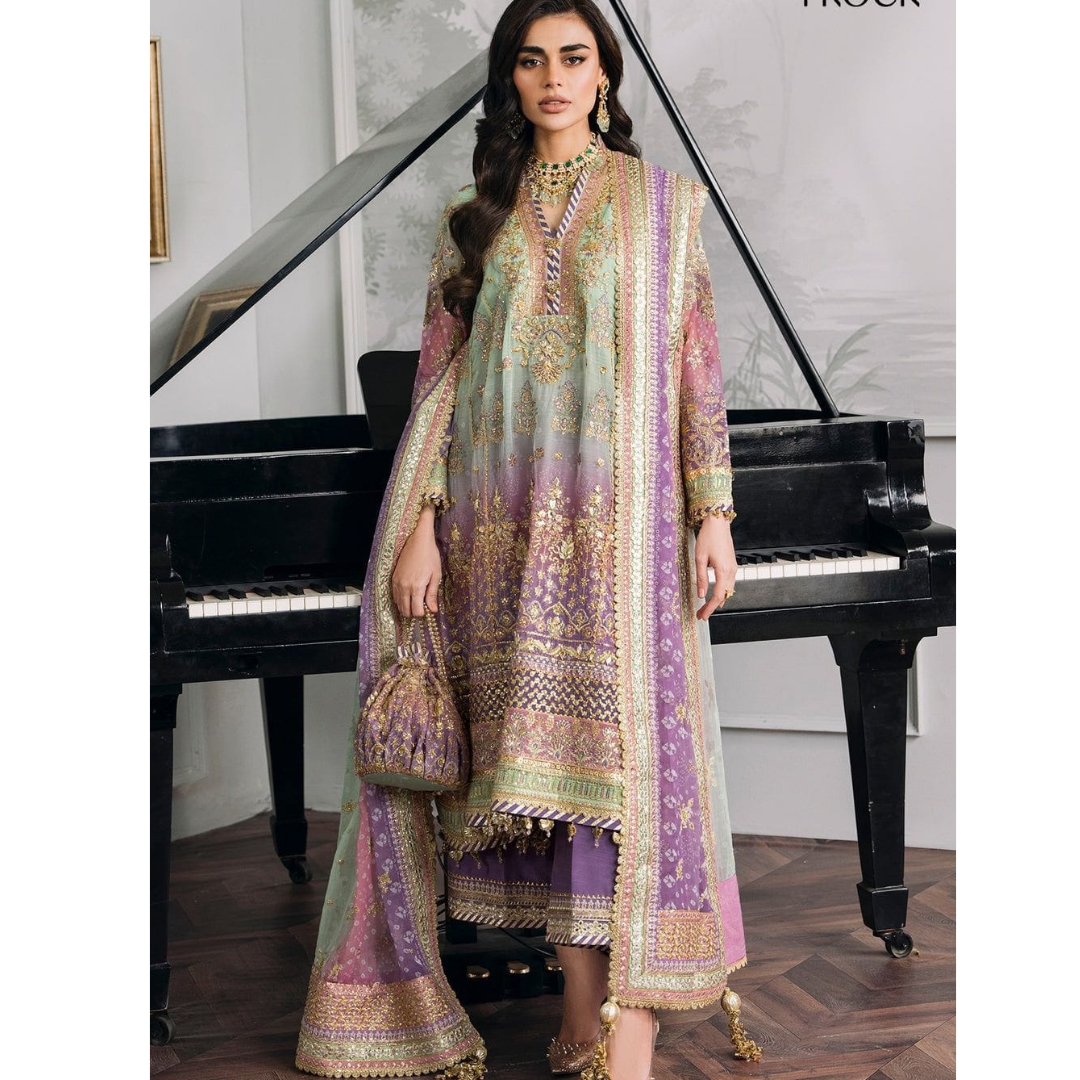 Baroque Multi New Arrival Chiffon Embroidery Dress Formal Collection