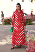 MARIA.B MPT-3008-B Red Unstitched 3 Piece Printed Lawn Suit with Chiffon Dupatta by MF COLLECTIONN