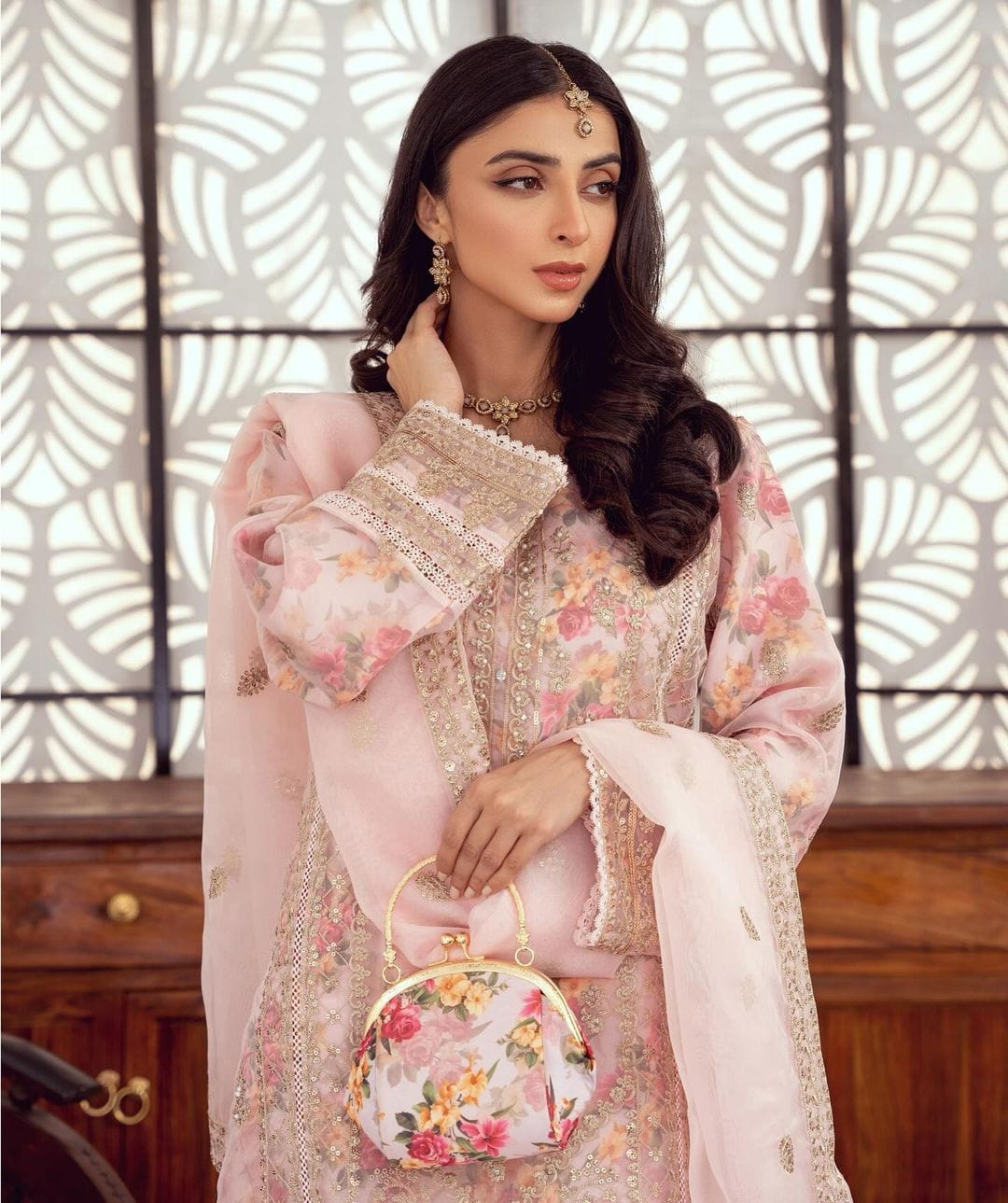 BINT-E-NOOR Light Pink Sami Stitched Formal Collection 3Piece