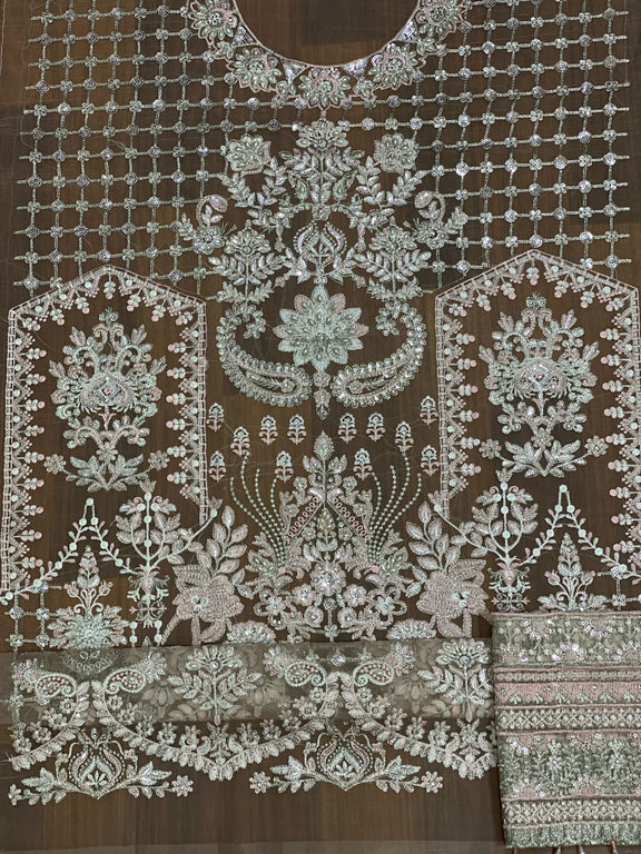 Baroque New Arrival organza Dress Formal Collection 3piece Unstitched