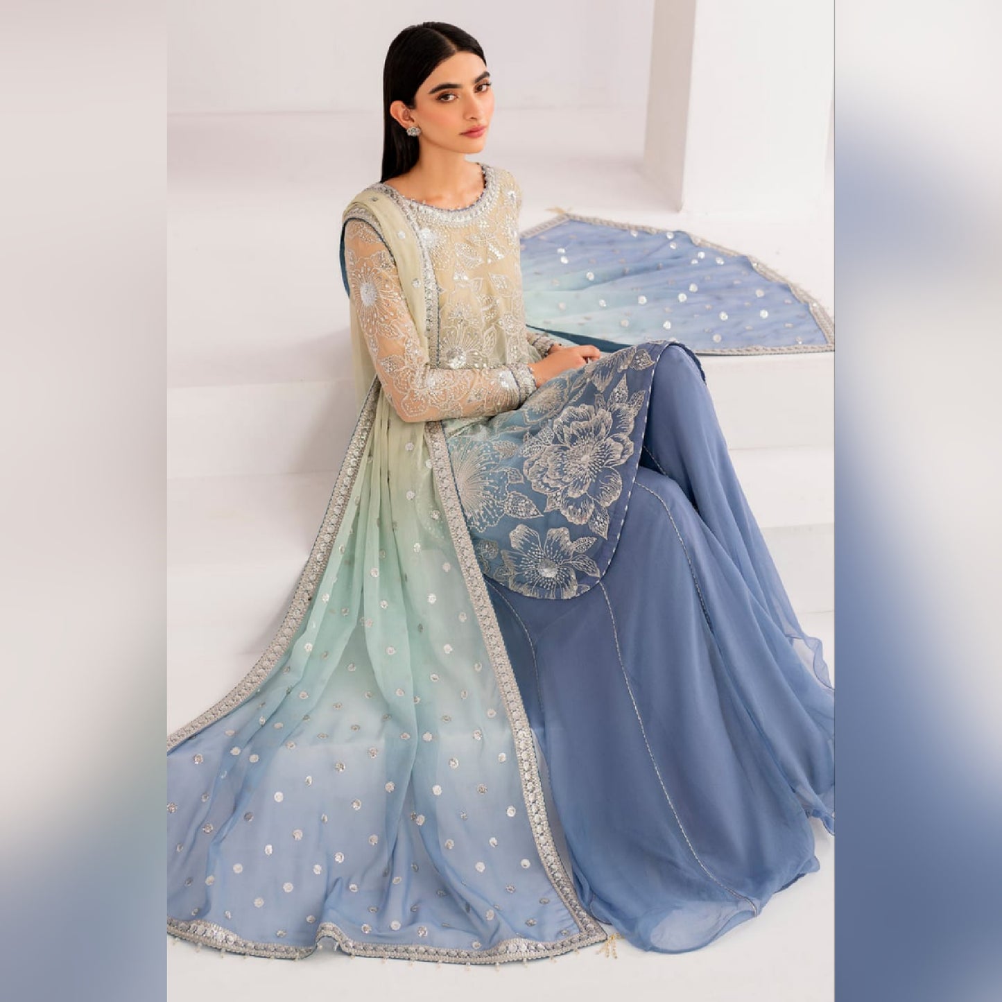 Jazmin Chiffon Embroidery Luxury Dress 4piece Unstitched