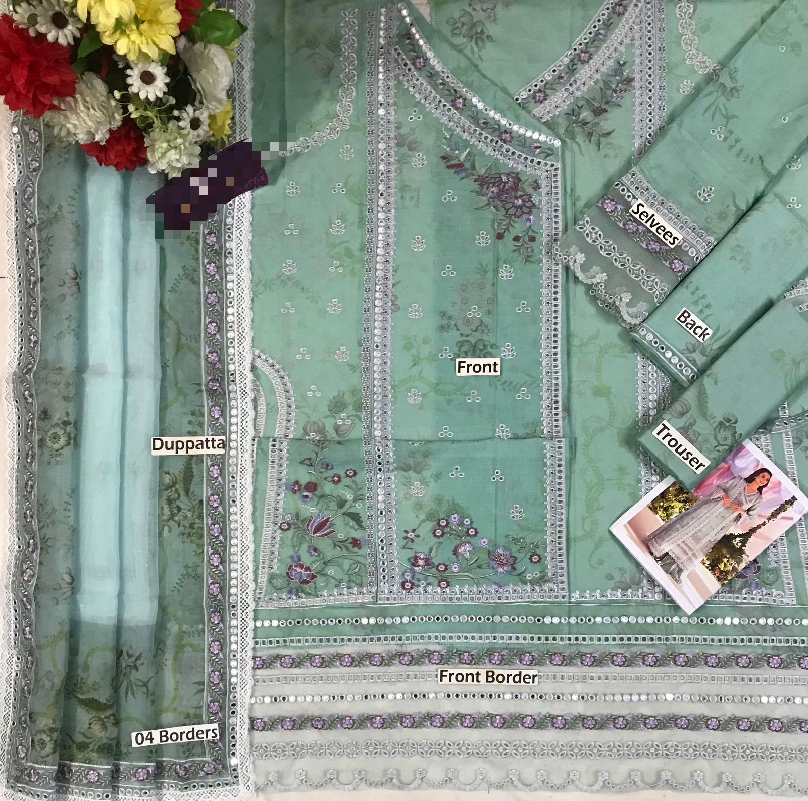 Sobia Nazir MF-SN Chikankari Lawn With Emb Khaddi Net Dupatta Unstitched 3 Piece