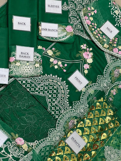 Monaco by parishay Luxury Lawn Embroidery 3Piece Unstitched