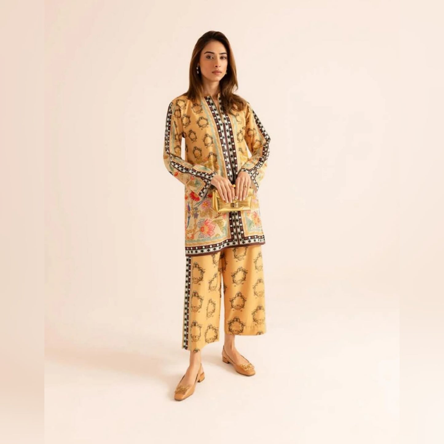 Lulusar Yellow Elegant Digital Printed 3-Piece Swiss Lawn Unstitched