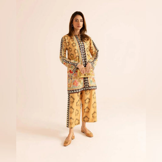 Lulusar Yellow Elegant Digital Printed 3-Piece Swiss Lawn Unstitched
