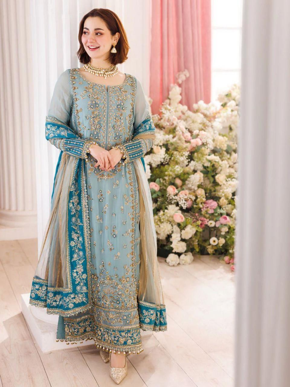 Charizma MF-CZ Embroidered Chiffon With Net Dupatta Unstitched 3 Piece