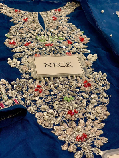 Hussain Rehar Raw Silk Luxury Collection 3 Pieces Unstitched