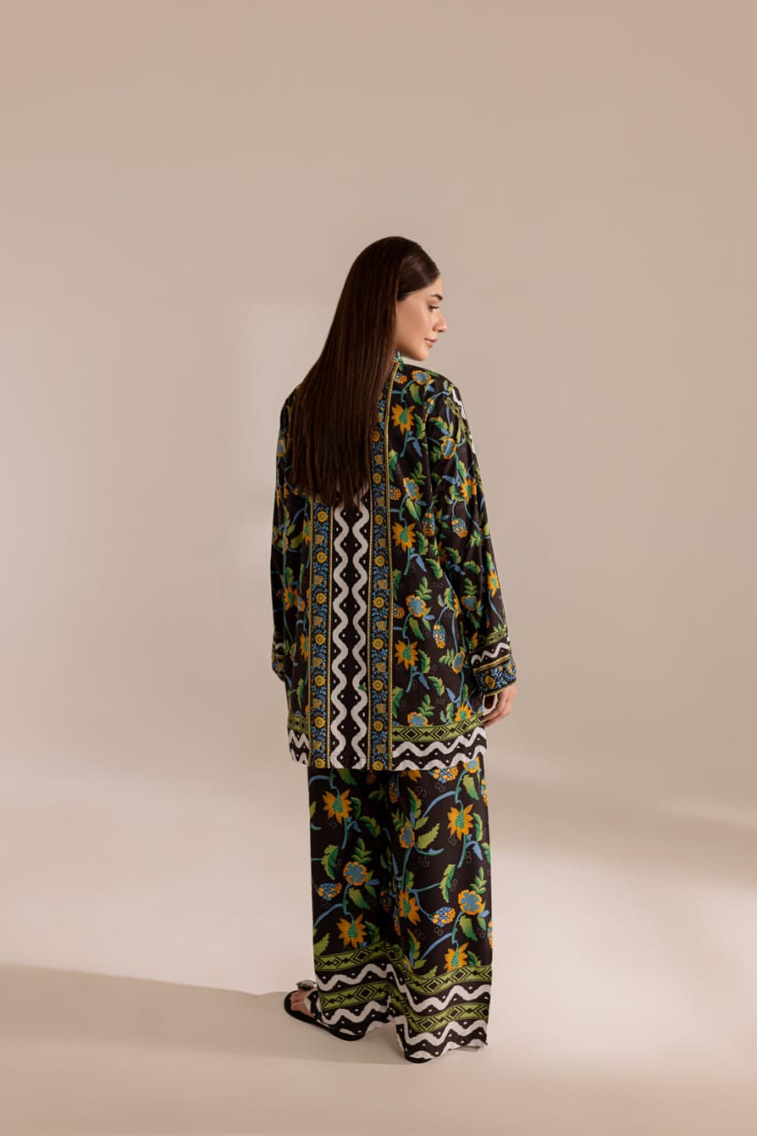 Lulusar black Elegant Digital Printed 3-Piece Swiss Lawn Unstitched