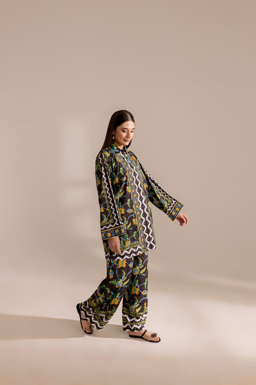 Lulusar black Elegant Digital Printed 3-Piece Swiss Lawn Unstitched