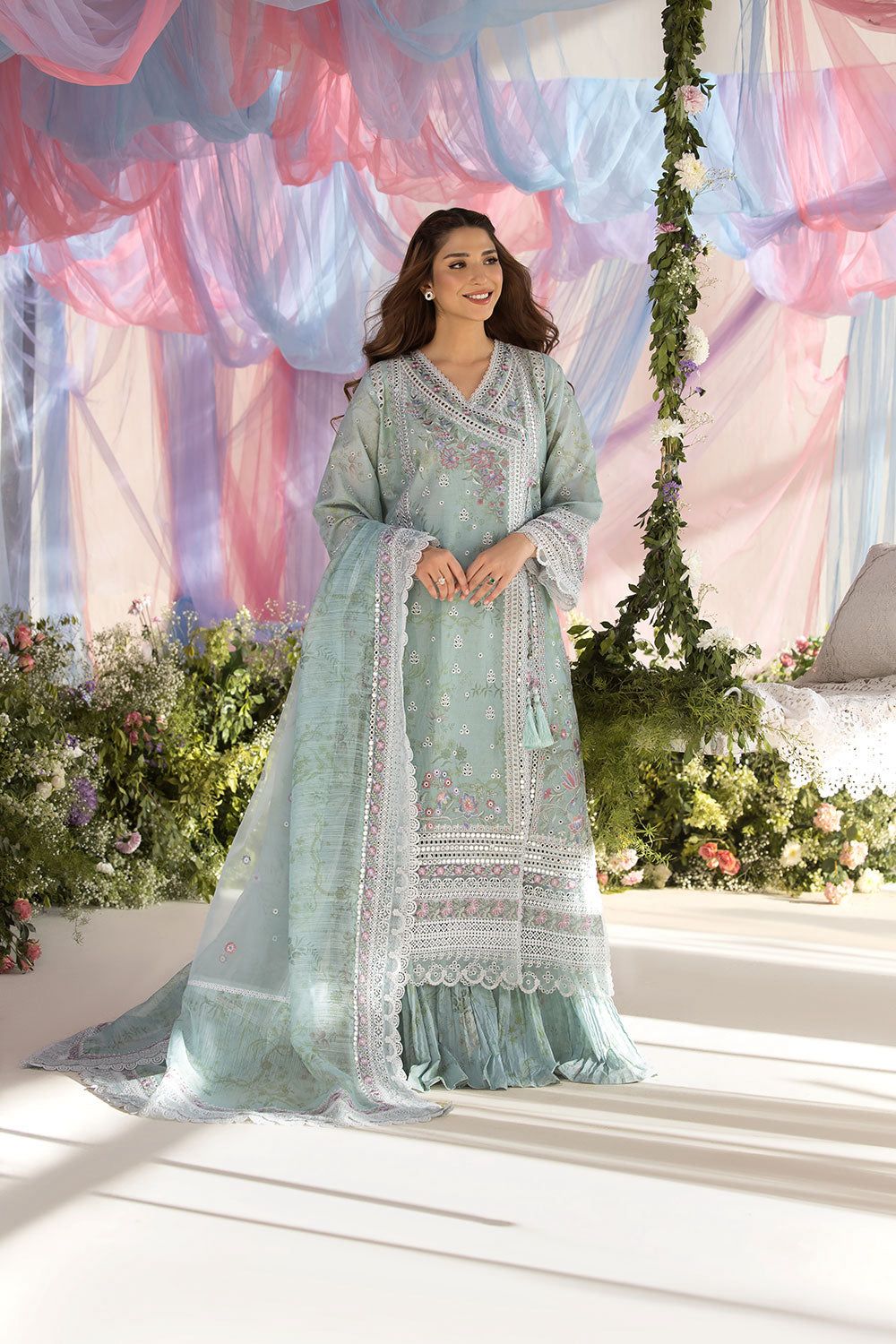 Sobia Nazir MF-SN Chikankari Lawn With Emb Khaddi Net Dupatta Unstitched 3 Piece